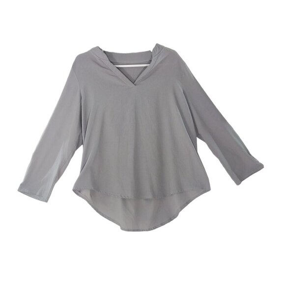 Blouse with long sleeves that can be worn 3/4, gray color, Size XL - Picture 1 of 10